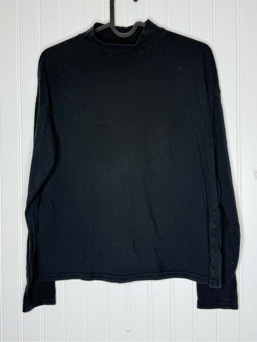EVERLANE Minimalist Mock Turtleneck Long Sleeve Cotton Layering Tee Size XS